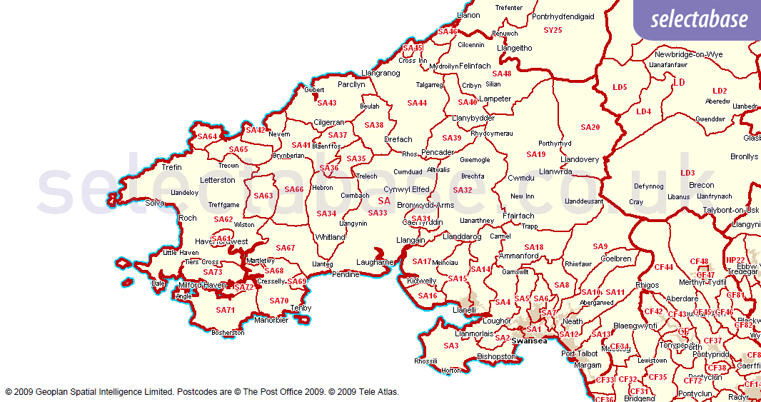 Map Of Sa Postcode Districts Maproom Images And Photos Finder